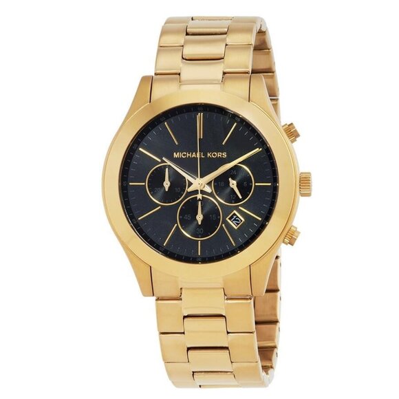 NWT Authentic Michael Kors Runway Chronograph Quartz Black Dial Men's Watch - Picture 1 of 4